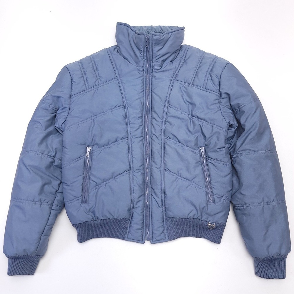 Obermeyer Tanner Mens Large Blue Quilted Puffer Ski Jacket Nylon Insulated
